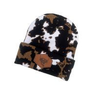 Unisex Basic Retro Simple Style Cow Pattern Eaveless Wool Cap sku image 1