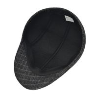 Unisex Retro British Style Plaid Curved Eaves Beret Hat main image 5