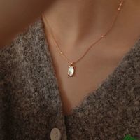 Simple Style Solid Color Sterling Silver Plating Gold Plated Pendant Necklace main image 1