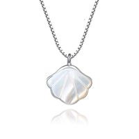 Simple Style Shell Sterling Silver Plating Gold Plated Pendant Necklace main image 4