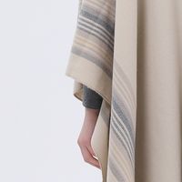 Women's Simple Style Stripe Polyester Tassel Shawl main image 5