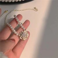 Simple Style Classic Style Flower Artificial Pearl Alloy Beaded Women's Bracelets Necklace main image 3