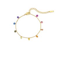 Simple Style Classic Style Color Block Copper Inlay Zircon Bracelets Necklace sku image 1