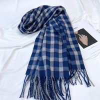 Women's Simple Style Classic Style Commute Color Block Polyester Tassel Scarf main image 3