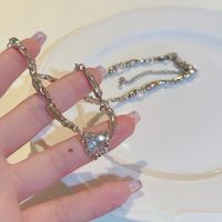 Simple Style Heart Shape Alloy Chain Women's Pendant Necklace sku image 2
