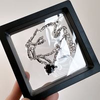 Simple Style Heart Shape Alloy Chain Women's Pendant Necklace sku image 3