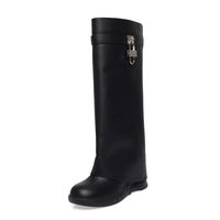 Women's Basic Solid Color Round Toe Classic Boots main image 2