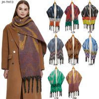 Women's Elegant Classic Style Printing Color Block Polyester Scarf main image 6