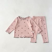 Cute Heart Shape Cotton Baby Clothing Sets sku image 5