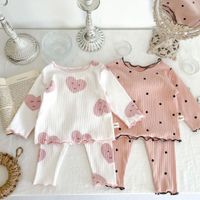Cute Heart Shape Cotton Baby Clothing Sets main image 1