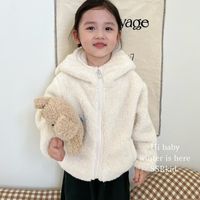 Casual Solid Color Polyester Girls Outerwear main image 5