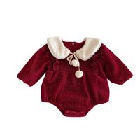 Vintage Style Solid Color Cotton Baby Rompers main image 2