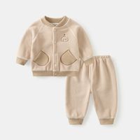 Casual Animal Stripe Solid Color Polyester Baby Clothing Sets sku image 6