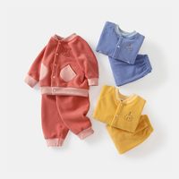 Casual Animal Stripe Solid Color Polyester Baby Clothing Sets main image 3