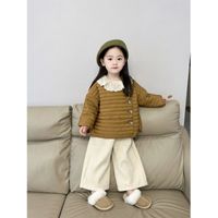 Classical Solid Color Cotton Girls Clothing Sets main image 5