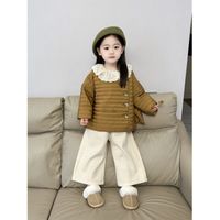 Classical Solid Color Cotton Girls Clothing Sets main image 1