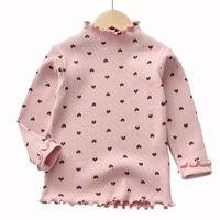 Cute Heart Shape Cotton T-shirts & Blouses main image 5