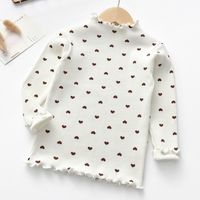 Cute Heart Shape Cotton T-shirts & Blouses sku image 2