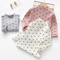 Cute Heart Shape Cotton T-shirts & Blouses main image 4