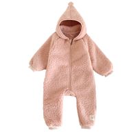 Cute Solid Color Polyester Baby Rompers main image 2