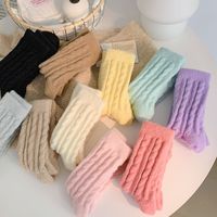 Women's Sweet Solid Color Nylon Crew Socks A Pair main image 2