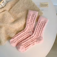Women's Sweet Solid Color Nylon Crew Socks A Pair sku image 7