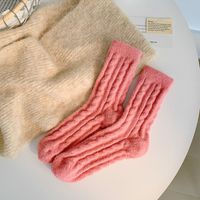 Women's Sweet Solid Color Nylon Crew Socks A Pair sku image 4