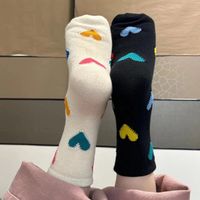Women's Simple Style Heart Shape Cotton Jacquard Crew Socks A Pair main image 1