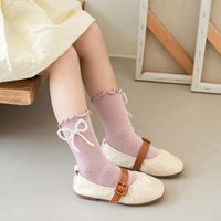 Frau Prinzessin Einfarbig Baumwolle Jacquard Ankle Socken 2 Stücke main image 5