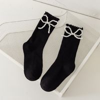 Women's Princess Solid Color Cotton Jacquard Ankle Socks 2 Pieces sku image 2