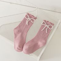 Women's Princess Solid Color Cotton Jacquard Ankle Socks 2 Pieces sku image 6