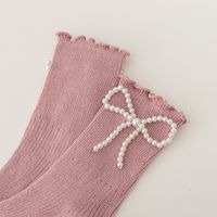 Frau Prinzessin Einfarbig Baumwolle Jacquard Ankle Socken 2 Stücke main image 3