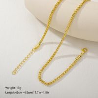 Casual Simple Style Classic Style Solid Color Copper Plating 18k Gold Plated Necklace main image 3
