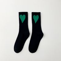 Frau Einfacher Stil Herzform Nylon Baumwolle Crew Socken Ein Paar sku image 1