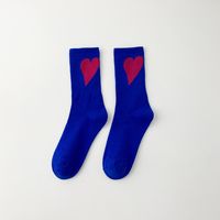 Frau Einfacher Stil Herzform Nylon Baumwolle Crew Socken Ein Paar sku image 7