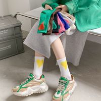 Women's Simple Style Heart Shape Nylon Cotton Crew Socks A Pair main image 3