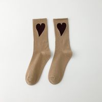 Women's Simple Style Heart Shape Nylon Cotton Crew Socks A Pair sku image 6