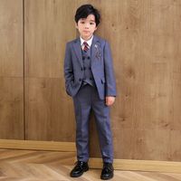 Elegant Solid Color Polyester Boys Clothing Sets main image 6