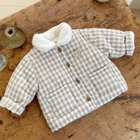 Cute Plaid Polyester Boys Outerwear main image 3