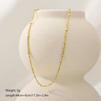 Casual Simple Style Classic Style Solid Color Copper Plating 18k Gold Plated Necklace main image 3