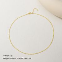 Casual Simple Style Classic Style Solid Color Copper Plating 18k Gold Plated Necklace main image 2