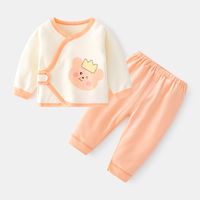 Cartoon Solid Color Cotton Baby Clothing Sets sku image 4