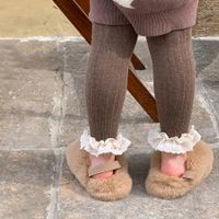 Cute Solid Color Jacquard Cotton Pants & Leggings main image 1