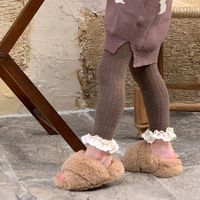 Cute Solid Color Jacquard Cotton Pants & Leggings main image 4