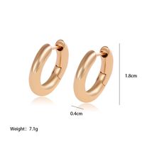 Wholesale Jewelry Xuping Simple Style Geometric Solid Color Alloy 18k Gold Plated Plating Hoop Earrings main image 2