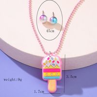 Wholesale Jewelry Cute Star Heart Shape Imitation Pearl Resin Earrings Necklace sku image 4