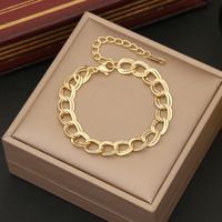 Simple Style Geometric Stainless Steel 18K Gold Plated Bracelets In Bulk main image 7