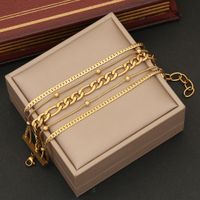 Simple Style Geometric Stainless Steel 18K Gold Plated Bracelets In Bulk main image 5