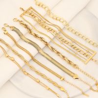 Simple Style Geometric Stainless Steel 18K Gold Plated Bracelets In Bulk main image 3
