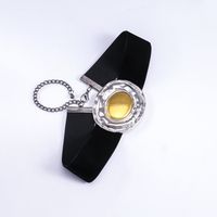 Vintage Style Simple Style Oval Alloy Cloth Plating Gold Plated Silver Plated Women's Choker main image 3